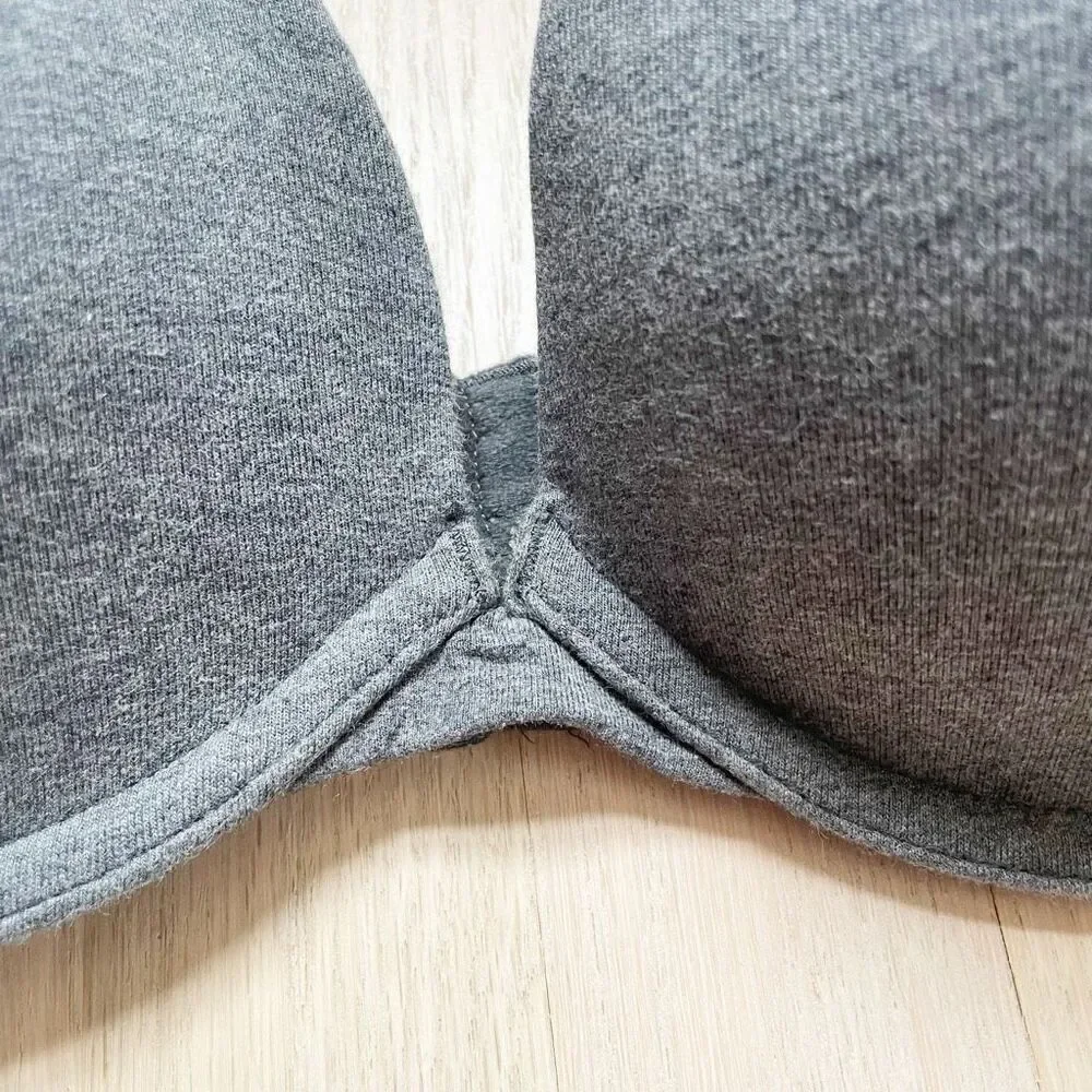 BUY 1 GET 1 FREE Cacique 38D boost plunge gray